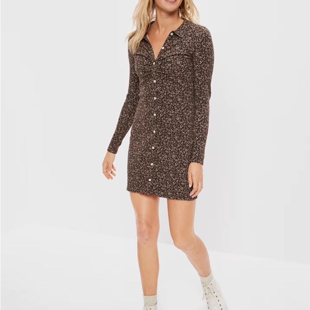 American eagle brown dress